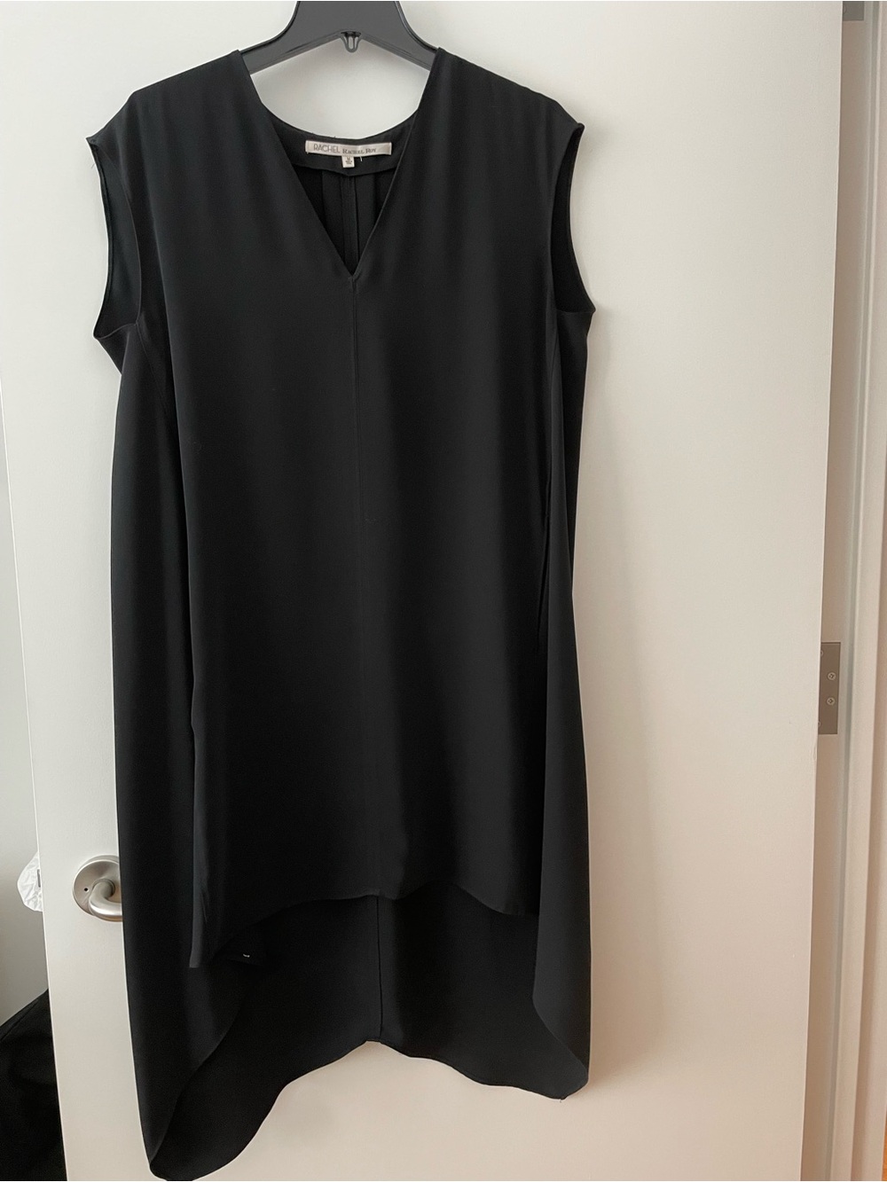 RACHEL Rachel Roy Black Sleeveless V-Neck High-Low Tunic Dress. Size M.